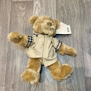 Burberry Fragrances 2007 Teddy Bear with Check Coat 12” Plush Brown